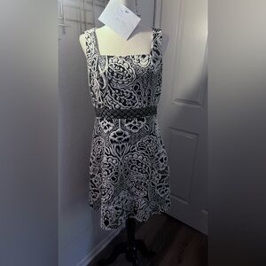 Anthropologie Ett:Twa Valery Jacquard Knit Flared Mini Dress.